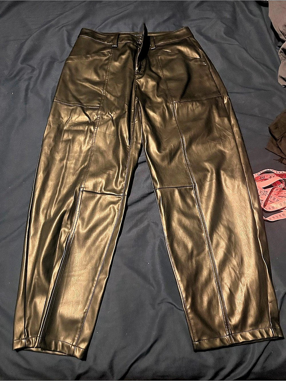 Sanctuary Women's Faux Leather barrel Leg Pants in Black